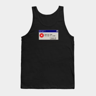 error 404 design not found retro vaporwave error message Tank Top